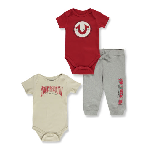 True Religion Baby Boys' 3-Piece Joggers Set Outfit