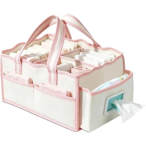 Felt Diaper Caddy Organizer with Thickened Base, Versatile Baby Caddy