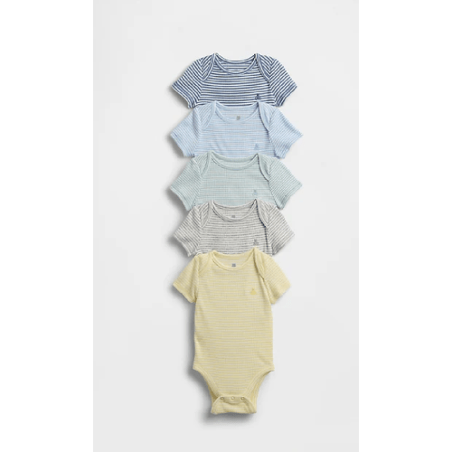 Baby First Favorites TinyRib Bodysuit (5-Pack) - 0-3m