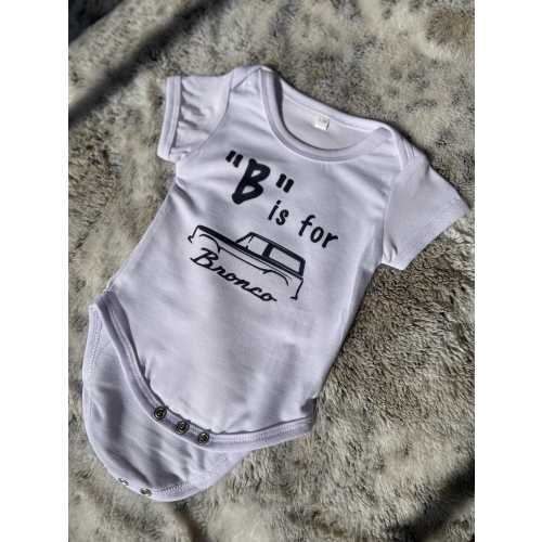 Kids White B is for Bronco Baby Body Suit Toddler T-Shirt