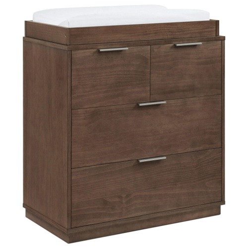 Delta Children Forever 4-Drawer Dresser with Changing Top in Teak Brown