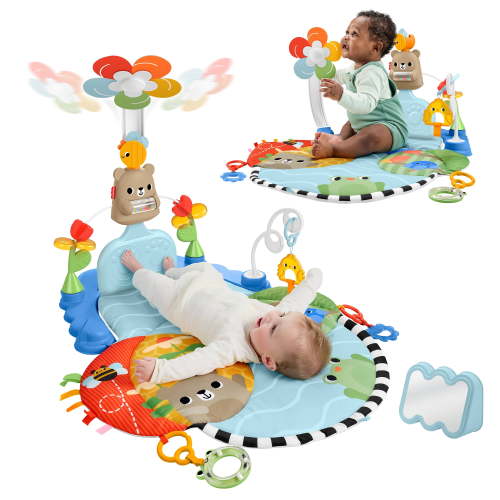 Fisher-Price 3-in-1 Kick & Sway Activity Gym, Baby Play Mat & Sensory Toys for Newborn Developmental Play