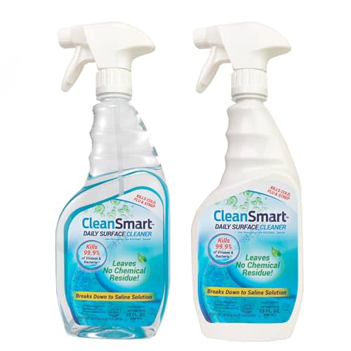 CleanSmart Daily Surface Cleaner and Pet-Safe Disinfectant, Kills 99.9% of Viruses, Bacteria, 23 ounce Bottle (Pack of 2)
