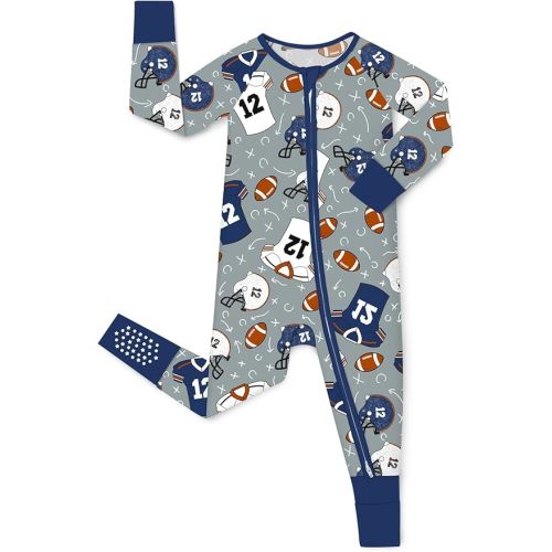 Bamboo Viscose Baby Convertible Footie Pajama, Zipper Pajamas for Baby Boys & Girls, Sleep & Play Footed