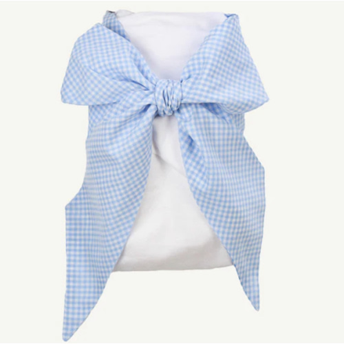 Bow Swaddle ® - Breakers Blue Seersucker