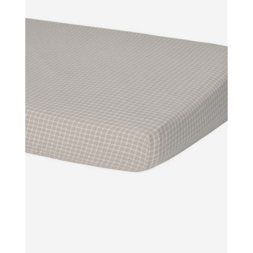 Woven Crib Sheet Blue Gingham