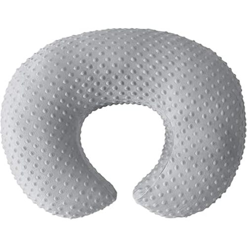 Nursing Pillow, Breastfeeding Pillows with Removable Cover for Mom with Breathable Filling, Ergonomic Baby Feeding Essentials for Bottle and Breastfeeding (Grey)