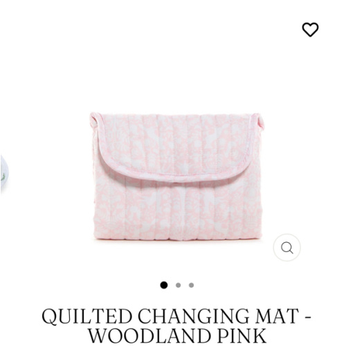 Quilted Changing Mat - Woodland Pink