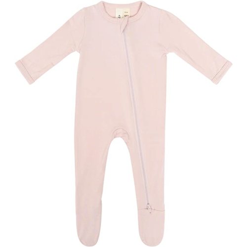 KYTE BABY Soft Bamboo Rayon Footies, Zipper Closure, 0-24 Months - Blush - 3-6 Months