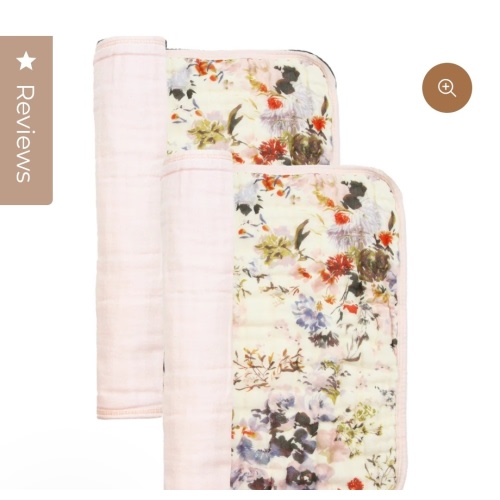Cloud Muslin™ Burp Cloth 2 Pack - Nellie/Blush