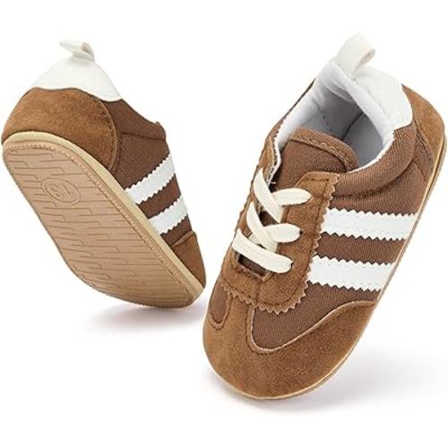 BACSAC Baby Shoes for Boys Girls Non Slip Low Top Infant Walking Shoes Breathable Comfort Toddler Walker Shoes Pull On Newborn Baby Sneakers 3 6 9 12 Months