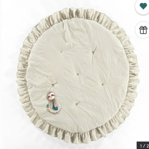 Lush Decor Baby Round Ruffle Play Mat Single 36" Diameter - 36" Diameter