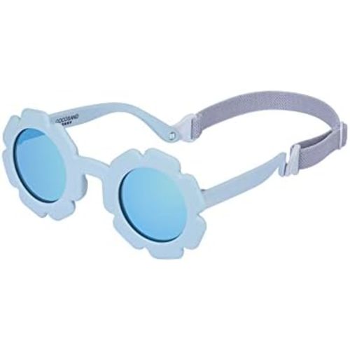 COCOSAND Toddler Sunglasses with Strap Polarized Lens Retro Flexible Flower Frame for Baby Kids Boys Girls Age 3-24 Months
