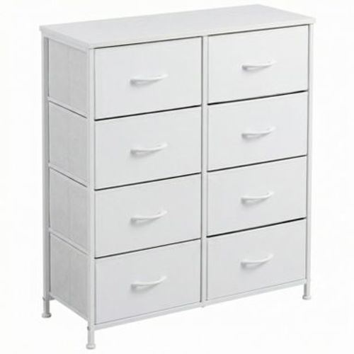 Dresser for Bedroom Tall Fabric Dresser with Wooden Top -Sturdy Storage Tower for Bedroom, Closet, Nursery, Entryway