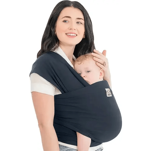 KeaBabies Baby Wrap Carrier - All in 1 Original Baby Carrier Newborn to Toddler Sling, Easy to Wear, Hands Free Bonding, Lightweight, Breathable Infant Wraps (Midnight)