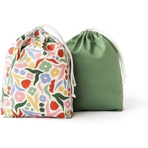 Esembly Ditty Bag Duo, Wet Bags, Jurassic Garden + Aloe 2-Pack