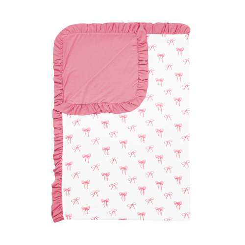 Ruffle Toddler Blanket in Bow 0.5