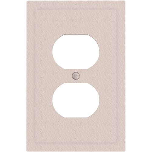 Blush Pink Outlet Cover Plate Romantic Dusty Pink 1 Gang Duplex Light Switch Cover Decorative Wall Plates for Electrical Outlets Switch Plate Covers for Bedroom Living Room Nursery