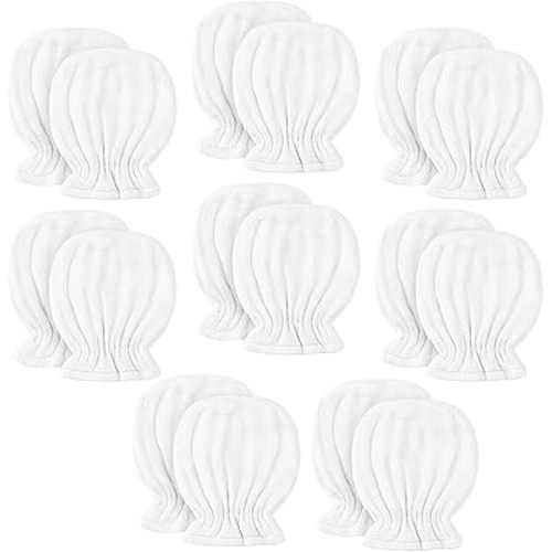 Newborn Baby Muslin Mittens 0-6 Months No Scratch Elastic Wrist Soft Breathable Gloves Bulk Cotton for Infant