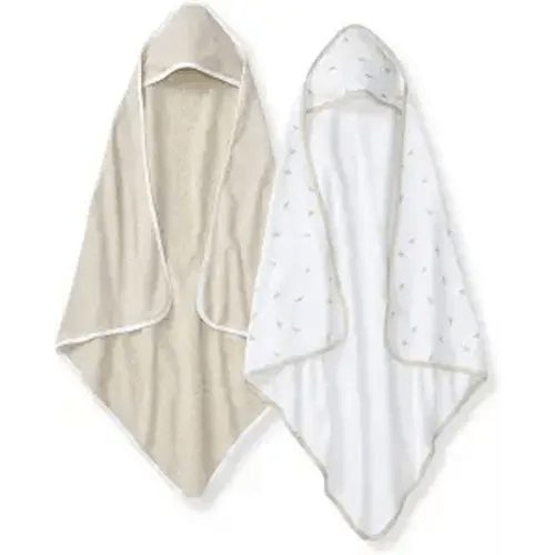 Burt's Bees Baby Infant Hooded Towels, Unisex Bath Essentials, 2-Pack