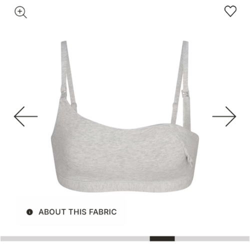 COTTON JERSEY MATERNITY NURSING SCOOP BRALETTE 2-PACK | LIGHT HEATHER GREY | SKIMS