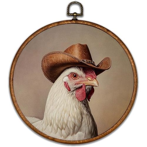 Western Chicken Wall Art Decor