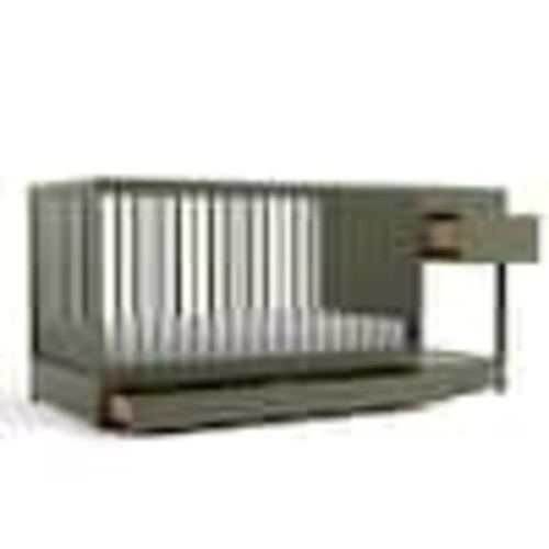 Graco Teddi Olive 5-in-1 Convertible Crib and Changer with Drawer 04589-30A