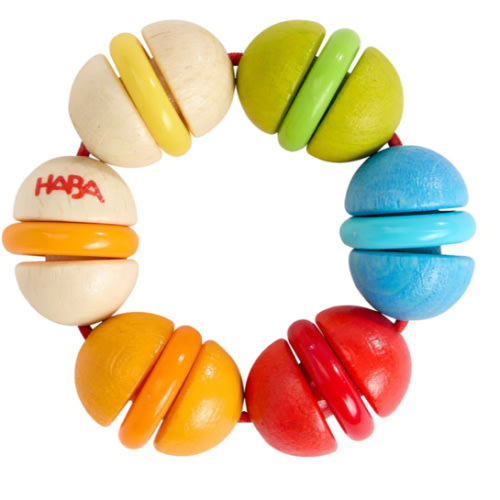 Rainbow Rattle Grasping and Teething Toy
