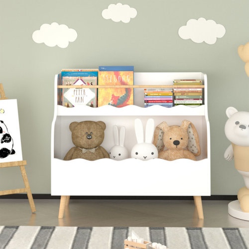Isabelle & Max™ Kids Bookcaes, Children Book Organizer, toy Storage Cabinet Organizer, White | Wayfair