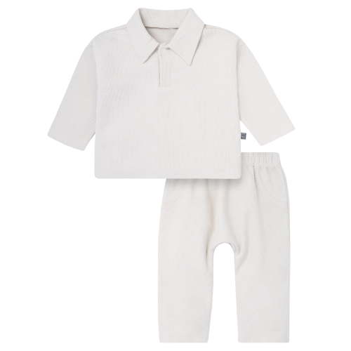 Modern Moments by Gerber Baby Boy Johnny Collar Top and Bottom Set, Sizes 0/3 Months - 24 Months