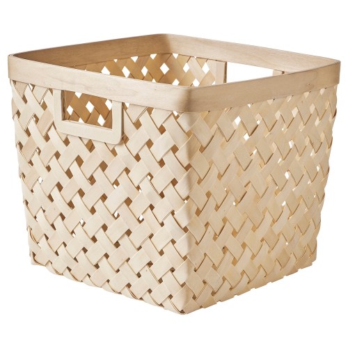VÄXTHUS Basket - poplar/handmade 11 ¾x11 ¾x11 "