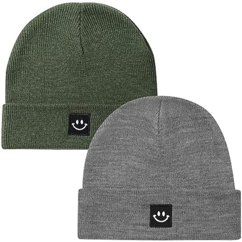 2Pack Baby Beanie Knit Toddler Hat for Girls Boys 0-8 Years