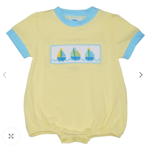hand smocked sailboat bubble