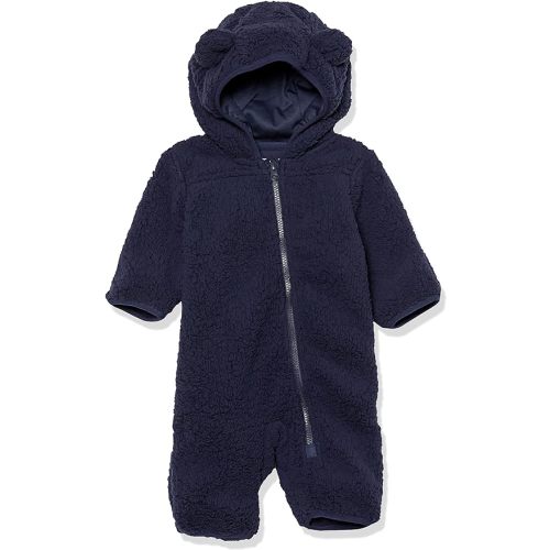 Amazon Essentials Unisex Babies' Hooded Sherpa Fleece Bunting Suit