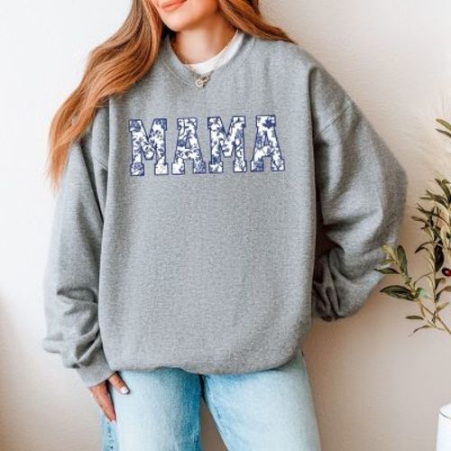 Simply Sage Market Mama Blue Willow Sweatshirt - XL - Graphite