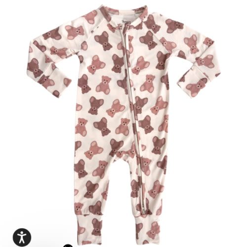 Teddy Bear Zipper Romper – In My Jammers
