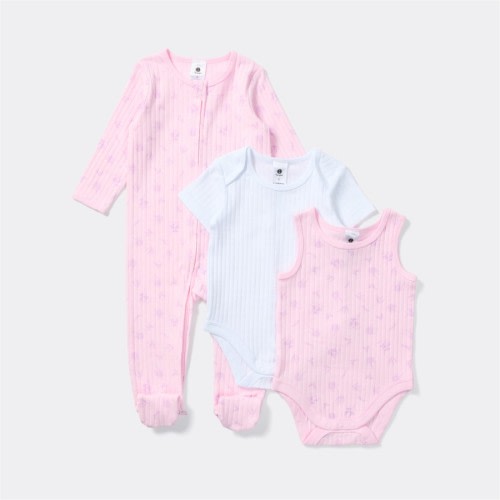 Dymples Baby 3 Piece Gift Set - Light Pink & White - Size 0000