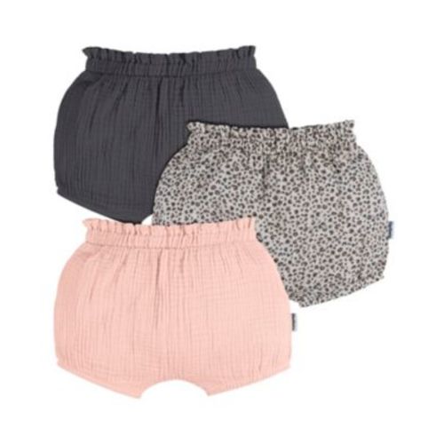 Baby Girls Gauze Bubble Shorts, 3-Pack