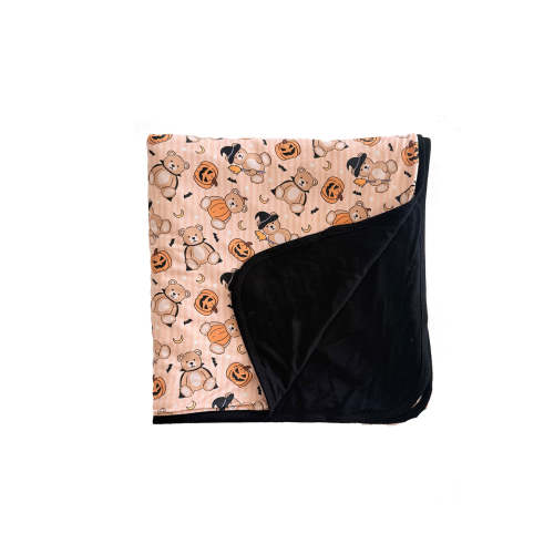 Double-Sided Halloween Bamboo Blanket in Beary Scary | Caden Lane