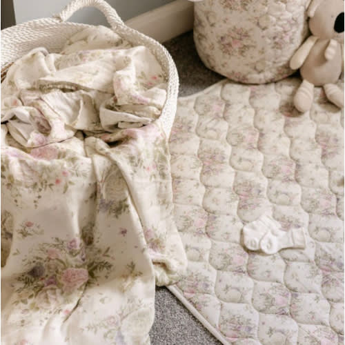 Antique Rose Quilted Playmat