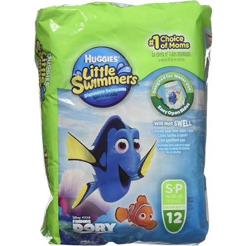 Huggies Little Swimmers Disposable Swim Diapers, Small, 12-Count (Pack of 2)