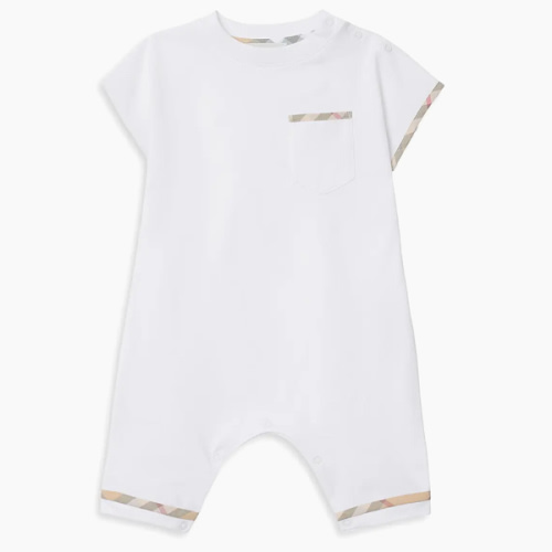 Burberry Baby's Check Trim Cotton Coveralls | Saks Fifth Avenue
