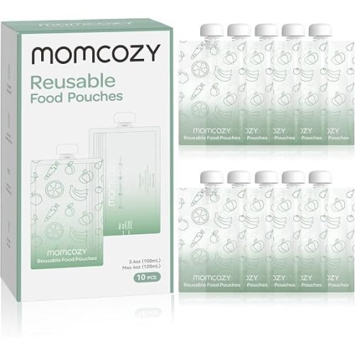 Momcozy Reusable Baby Food Pouches, Baby Food Maker Pouches for Toddlers