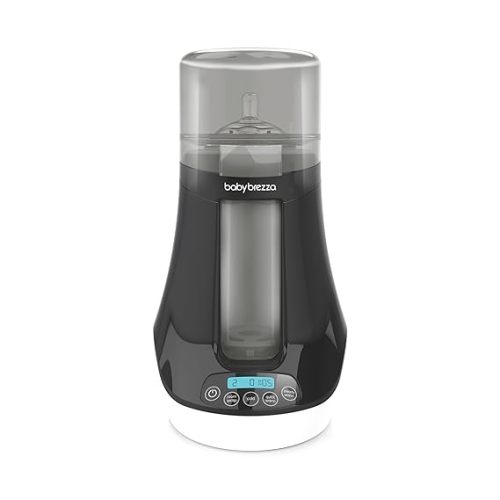 Baby Brezza Fast Baby Bottle Warmer - Baby Milk + Breastmilk Warmer Defroster – 2 Unique Temperatures for Breastmilk + Formula - Universal Fit for All Bottles, Bags + Jars