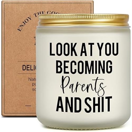 New Mom Gifts for Pregnant Women, New Parents Gift for Couples, Congrats on Pregnancy Present for Expecting Mom Pregnant Friend, First Mothers Day Gift for Mommy to Be, Lavender Scented Candle