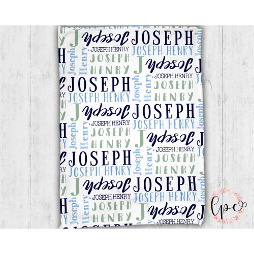 Personalized Baby Name Blanket - Baby Blanket - Name Pattern Blanket - Personalized Baby Blanket - Baby Shower Gift - Throw Blanket