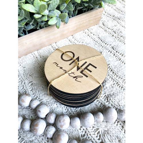 Baby Monthly Milestone Cards | Milestone Signs | New Baby Sign | Custom Wood Sign | Birth Stats Sign | Baby Photo Prop | Milestone Markers