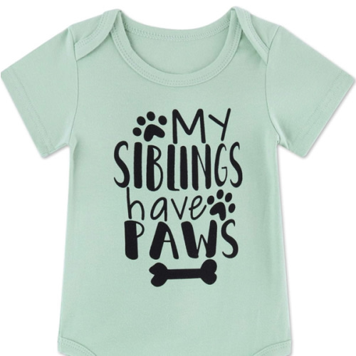 Funnycokid Baby Boys Girls Bodysuit Funny Newborn Romper Short Sleeve Infant Neutral Outfits 0-12 Months