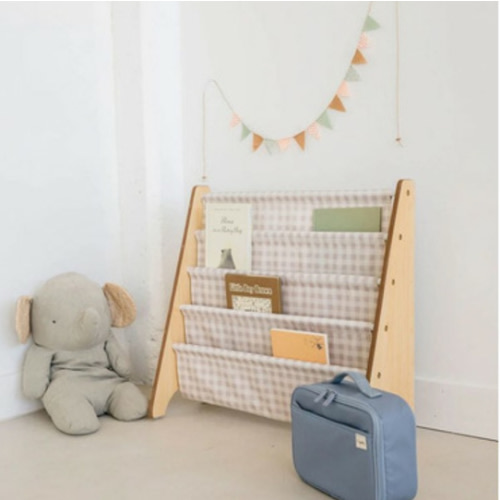 Buy 3 Sprouts Recycled Fabric Book Rack Beige Gingham at Well.ca | Free Shipping $35+ in Canada