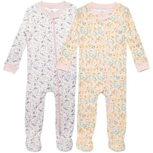 2 Pack Pajamas, Double Zipper Footies, Cotton Baby Pajamas, Baby Sleepers Baby Essentials